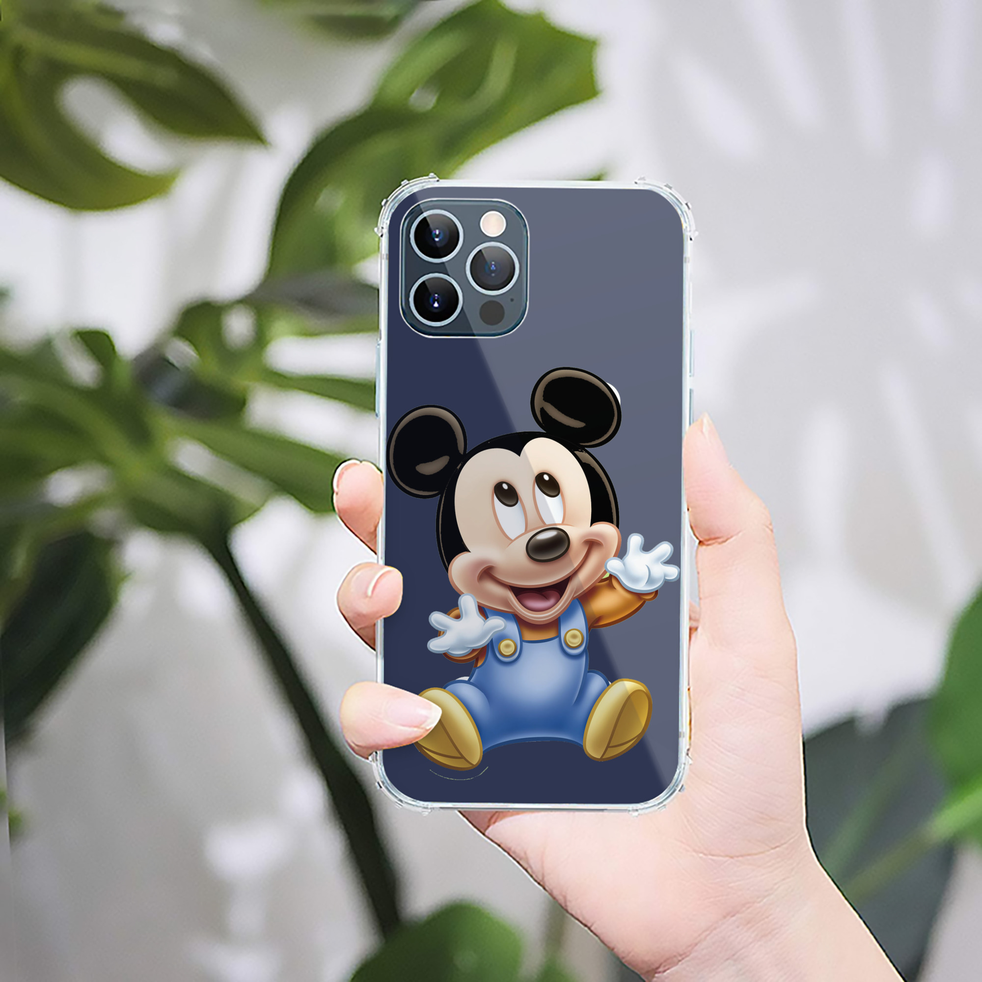 （画像用） ミッキーマウス Mickey Mouse 【iPhone 12シリーズ対応】透明スマホケース（クリアソフトケース）